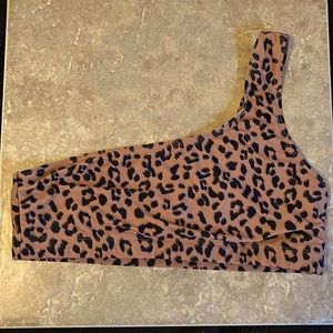Nasty Gal - Animal Print Bikini top One Shoulder Asymmetrical